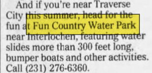 Fun Country Water Park - Jun 24 2001 Article (newer photo)